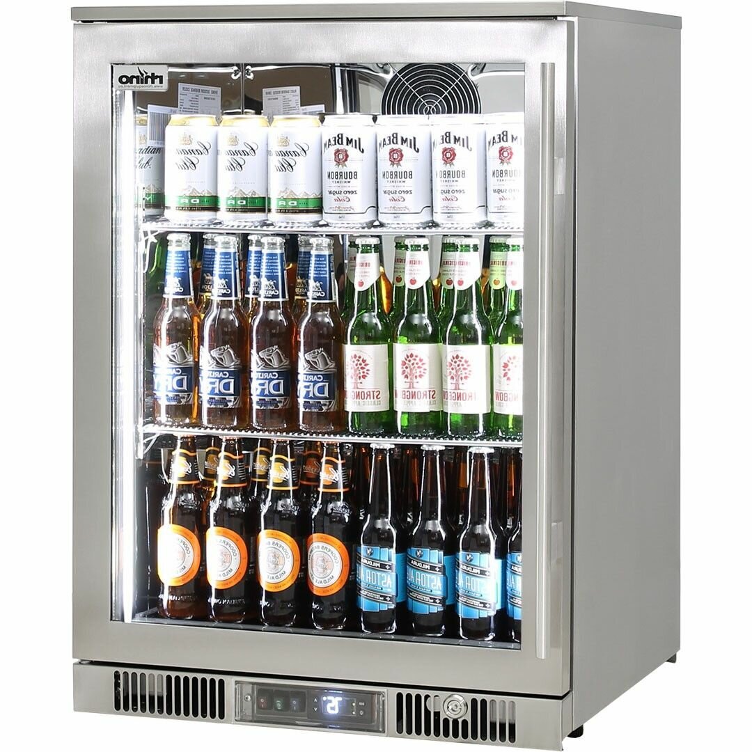 Rhino 148L ENVY Alfresco Bar Fridge - Heated Door, 316 Marine Grade Stainless Steel, IP24 - ENV1L-SS