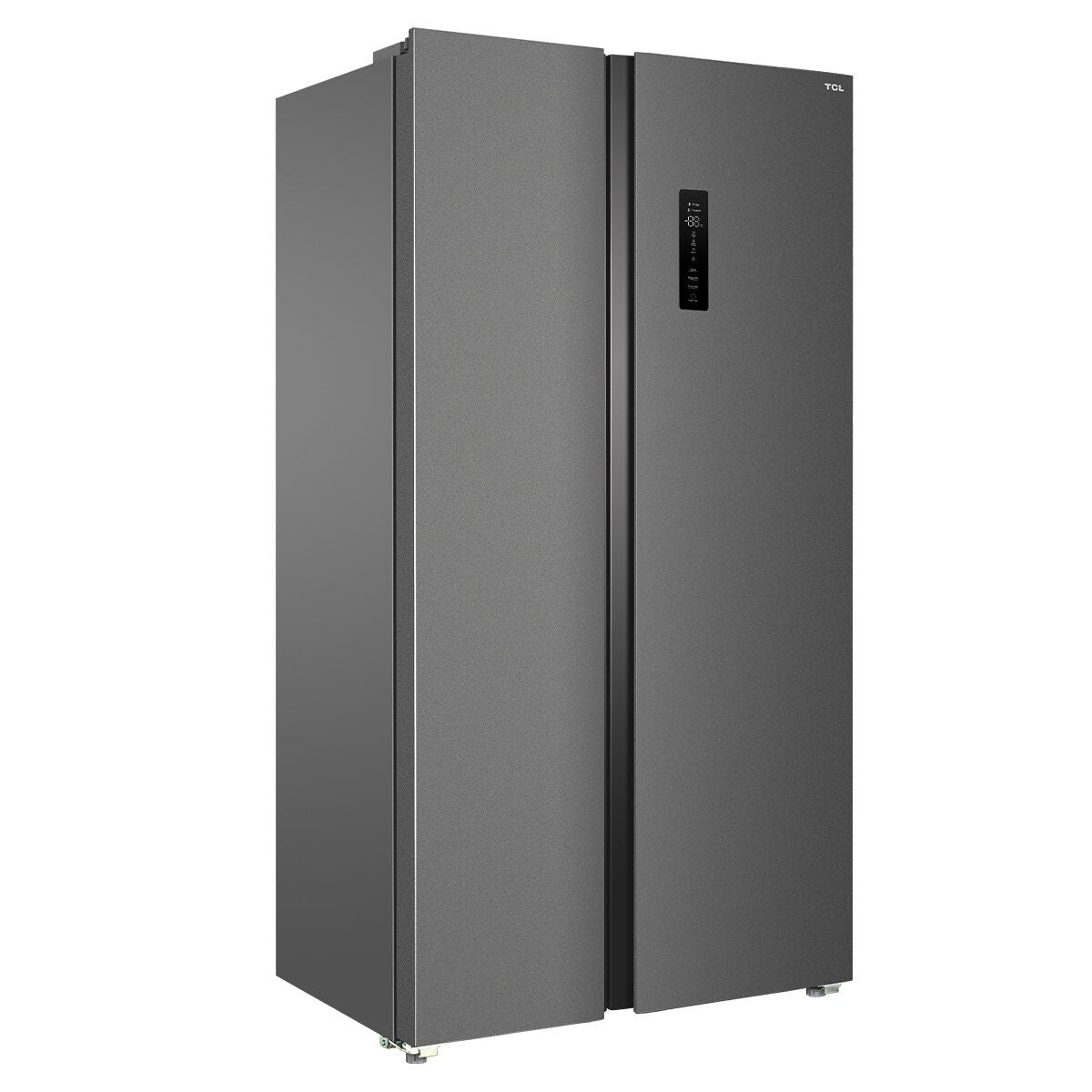 TCL 505L Side by Side Fridge Freezer - Grey with Frost Free Cooling and Digital Touch Display - P525SBC