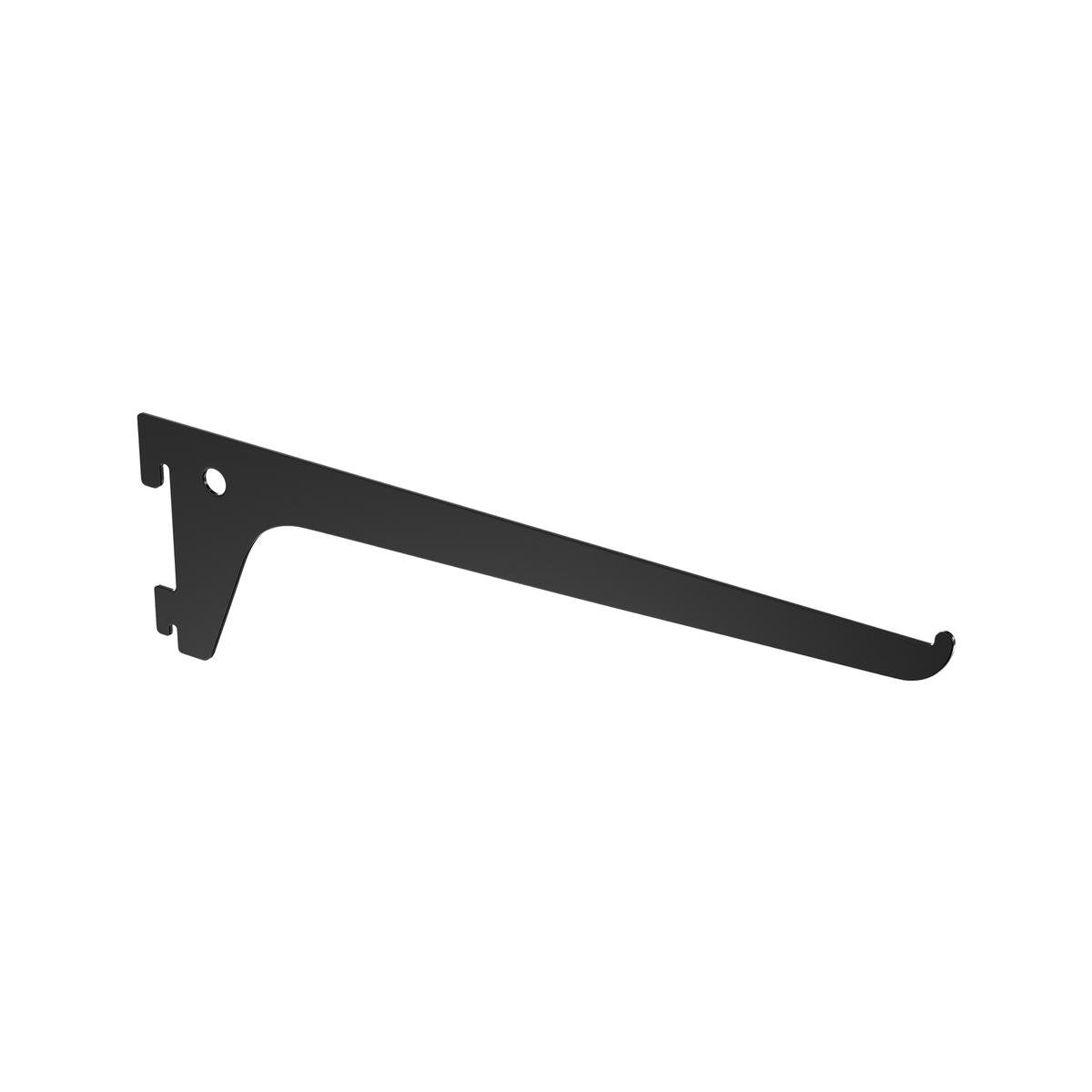 Flexi Storage Home Solutions Single Slot Bracket 250mm Black Steel Shelf Bracket