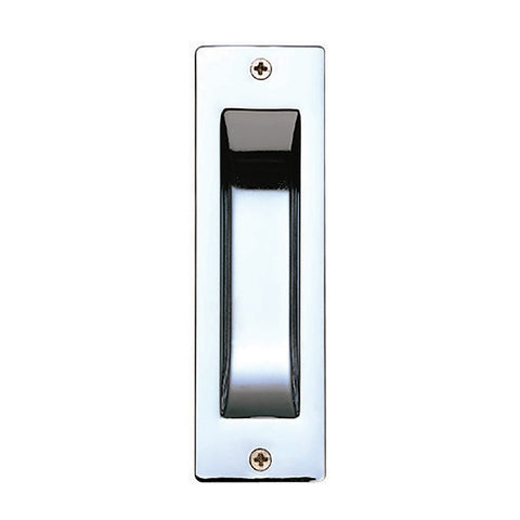 Gainsborough Rectangular Flush Pull, Bright Chrome, Indoor/Outdoor, 2 Pack