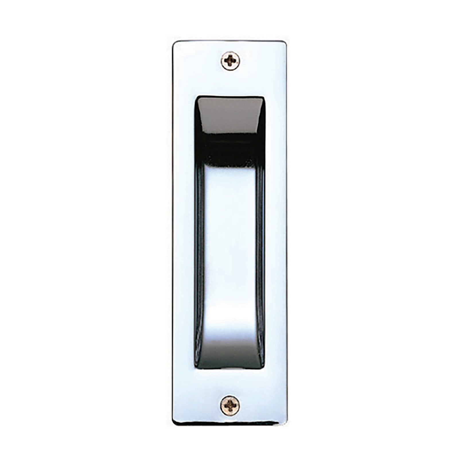 Gainsborough Rectangular Flush Pull, Bright Chrome, Indoor/Outdoor, 2 Pack