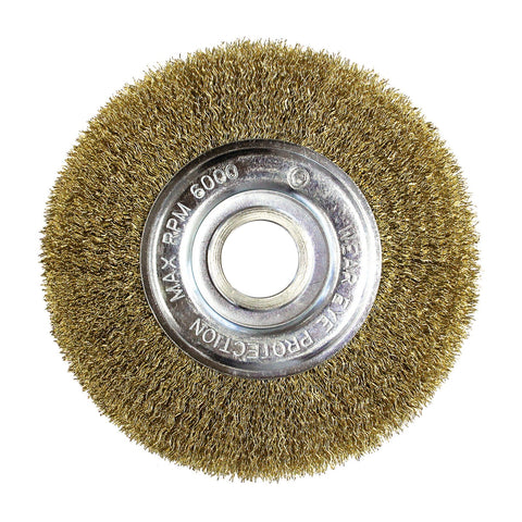 Josco 150 x 12mm Crimped High Carbon Steel Wire Wheel Brush