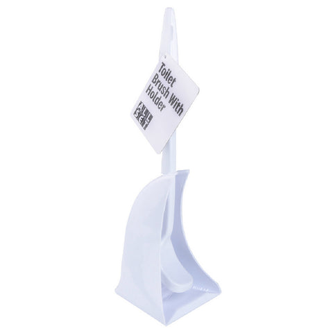 All Set 125mm White Polypropylene Toilet Brush Set