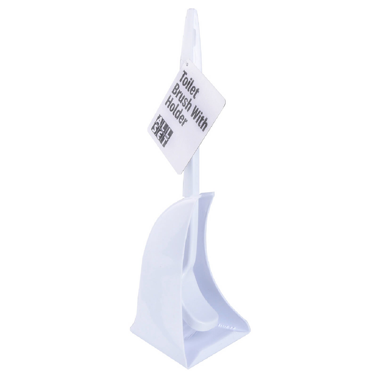 All Set 125mm White Polypropylene Toilet Brush Set