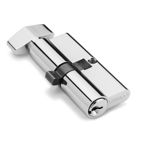 Lemaar Single Euro Cylinder Lock 70mm Satin Chrome - 6 Pin