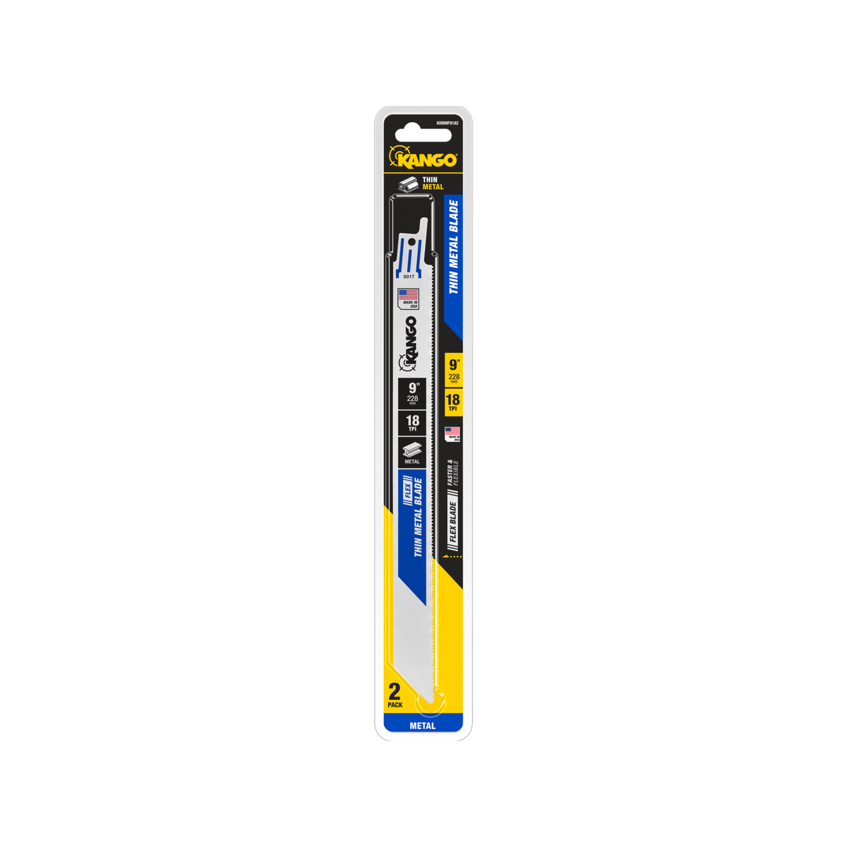 Kango 9" 18 TPI Metal Flex Reciprocating Saw Blades - 2 Pack