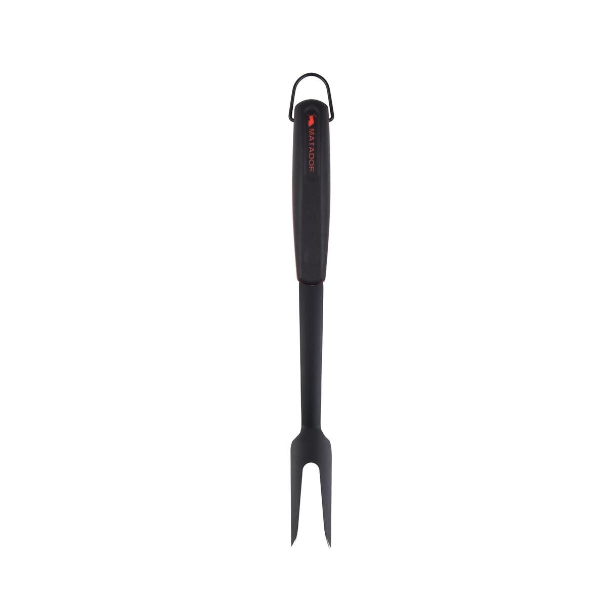 Matador Black Non-Stick BBQ Fork - Stainless Steel, Heat-Resistant TPR Handle