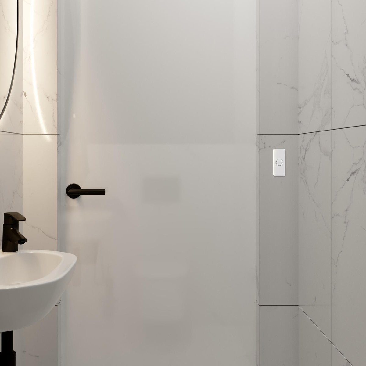 Deta Single Architrave Switch - 1 Gang - Polycarbonate - Classic Design - SuperSaverAU - view 3