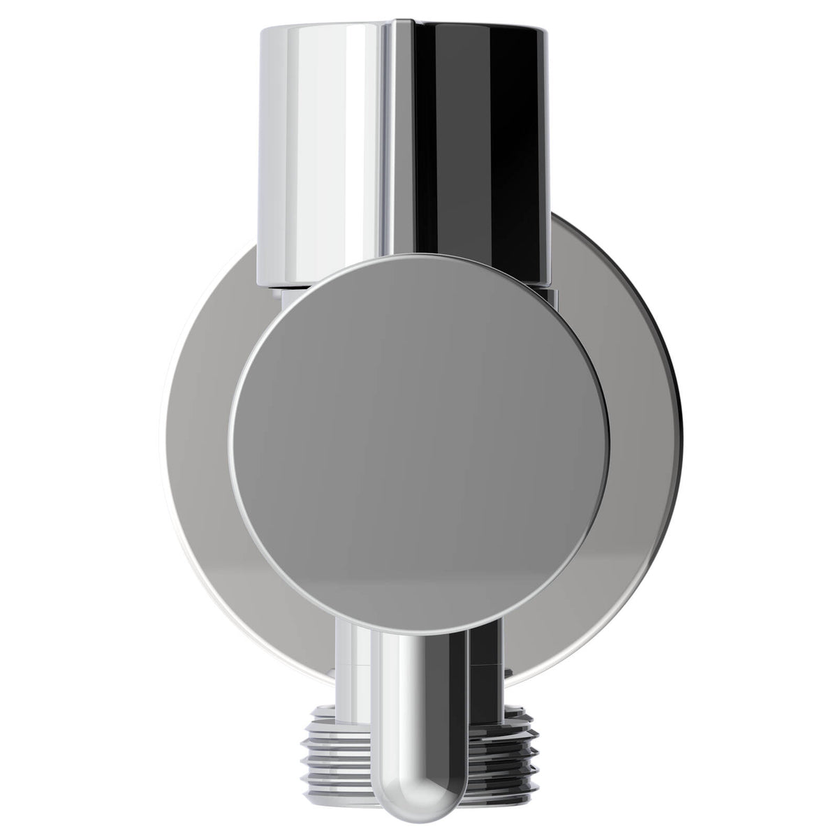 Evekare Chrome Dual Hand Spray Holder and Shut Off Valve, 7.5L/min
