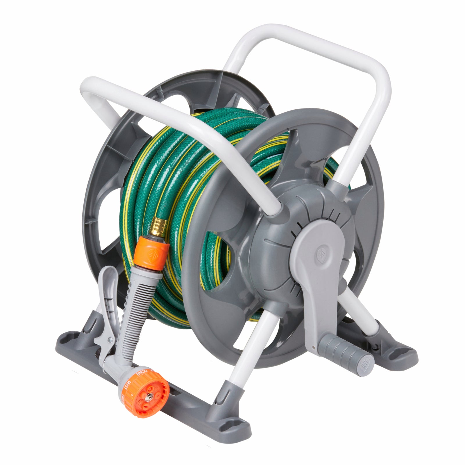 Pope Grey Complete Reel with 15m Hose Polypropylene Wall Mount Portable