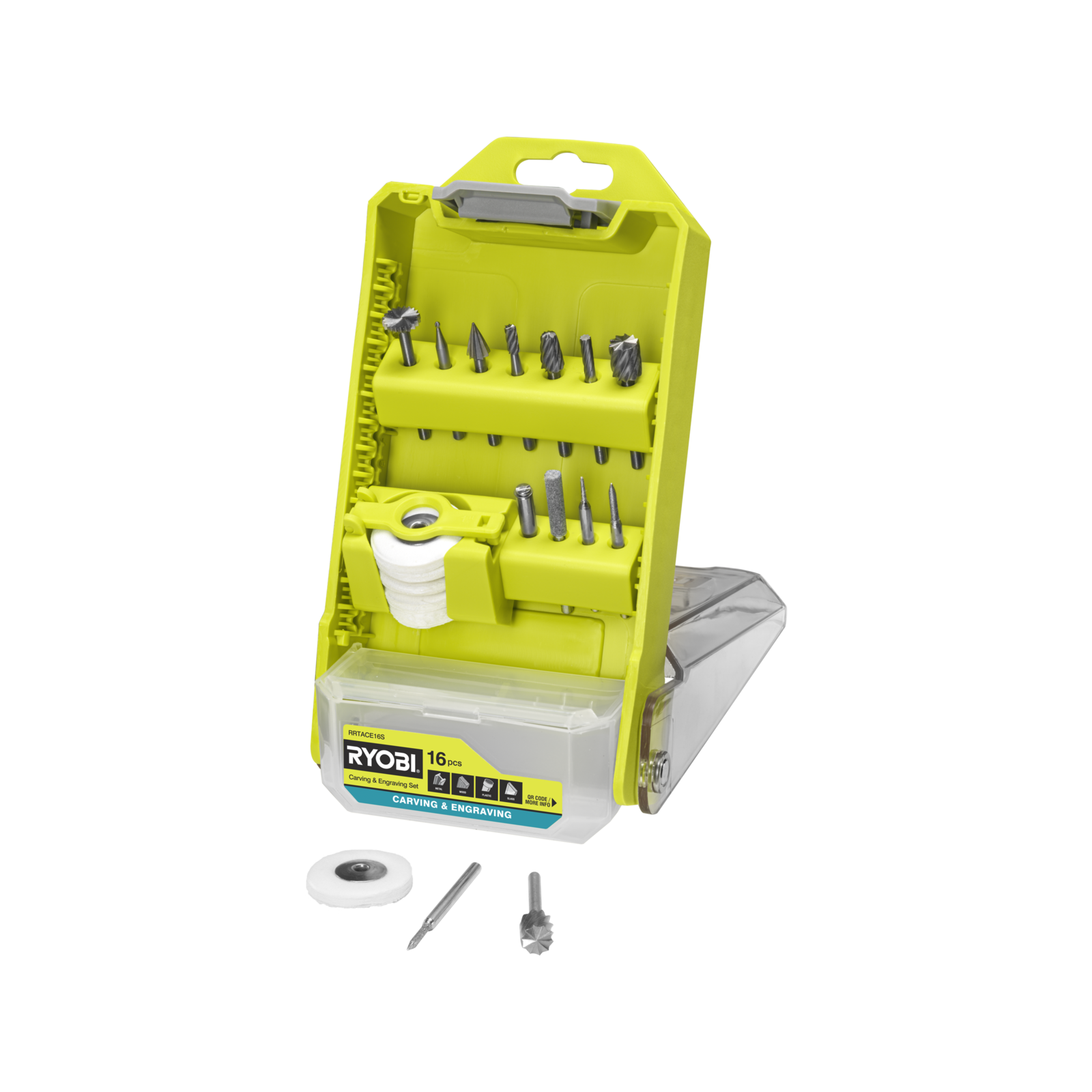 Ryobi 16 Piece Carving & Engraving Set with Carry Case