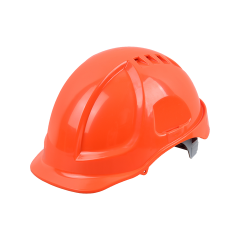 Citeco Orange Vented Safety Helmet with Crown Cooling Vents