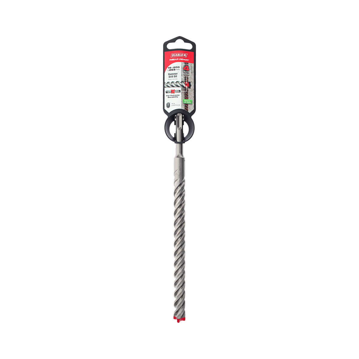 Diablo Rebar Demon SDS-Plus Hammer Drill Bit 16 x 265mm - Durable, Precision - SuperSaverAU - view 1