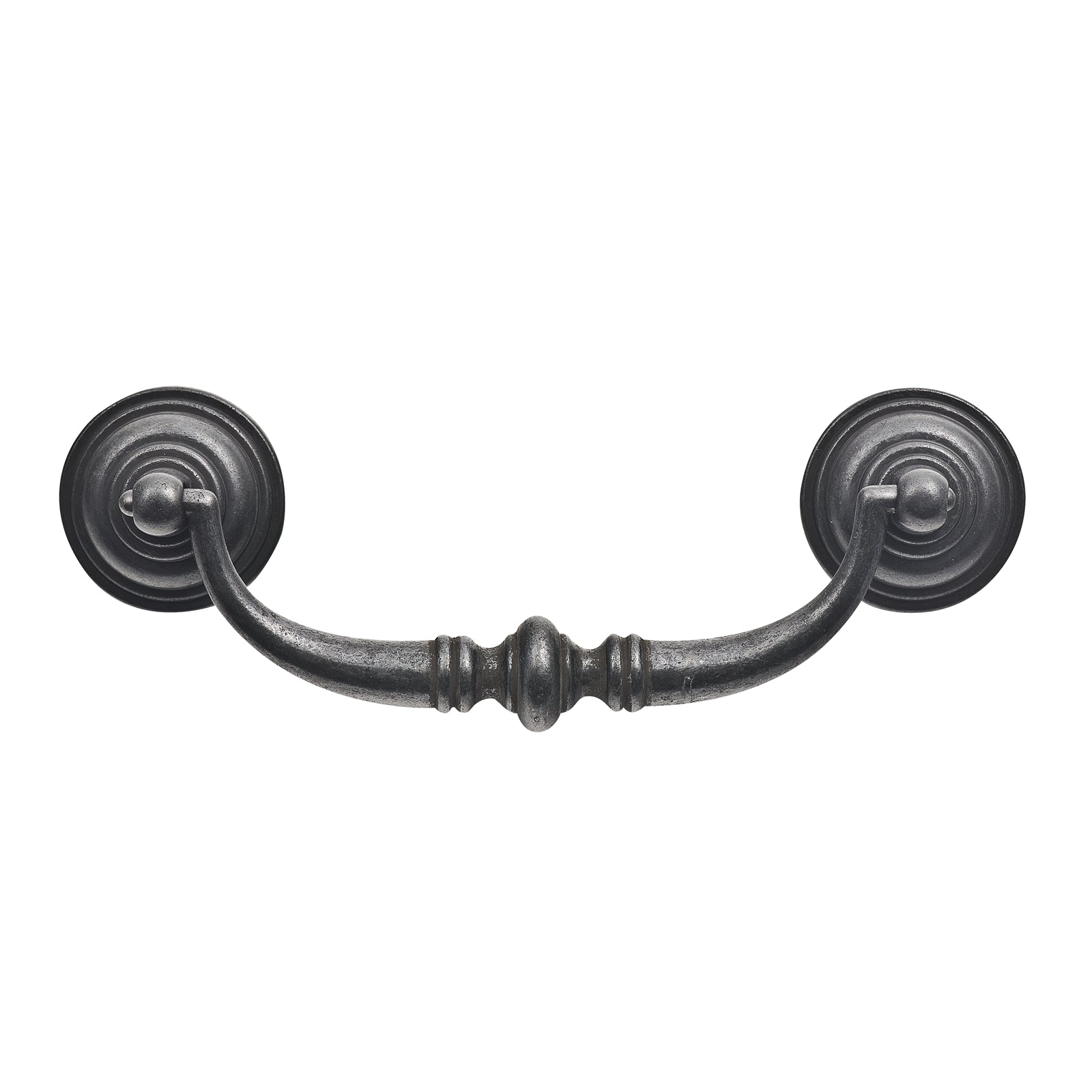 Prestige 108mm Black Cast Iron Pull Handle, Traditional Drawer & Cupboard Handle