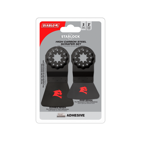 Diablo Starlock High Carbon Steel Multi-Tool Scraper Set for Adhesive Removal - 2 Pack 2608F02274