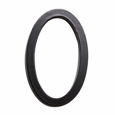 Sandleford 75mm Black Zone House Number 0 Galvanised Steel - Powder Coated Weather Resistant