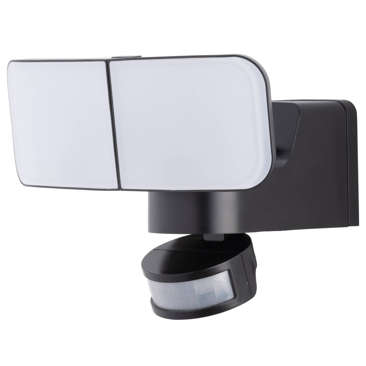 Arlec 900lm Black Plastic Solar Movement Activated Floodlight Outdoor MAL800
