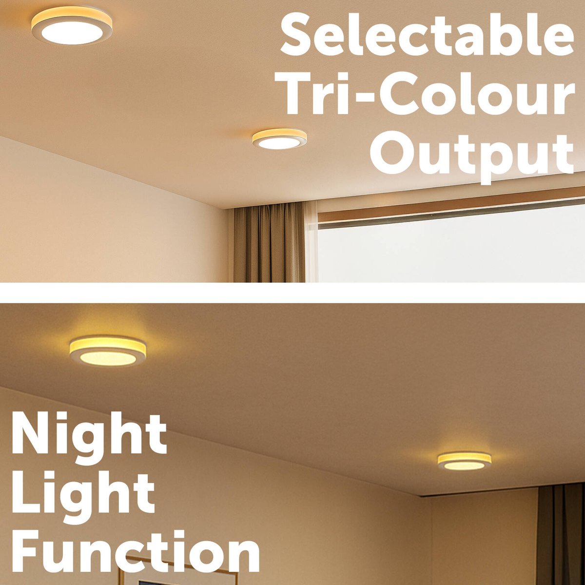 Arlec 8W Nightlight Function LED Downlight 240V White Indoor ALD450