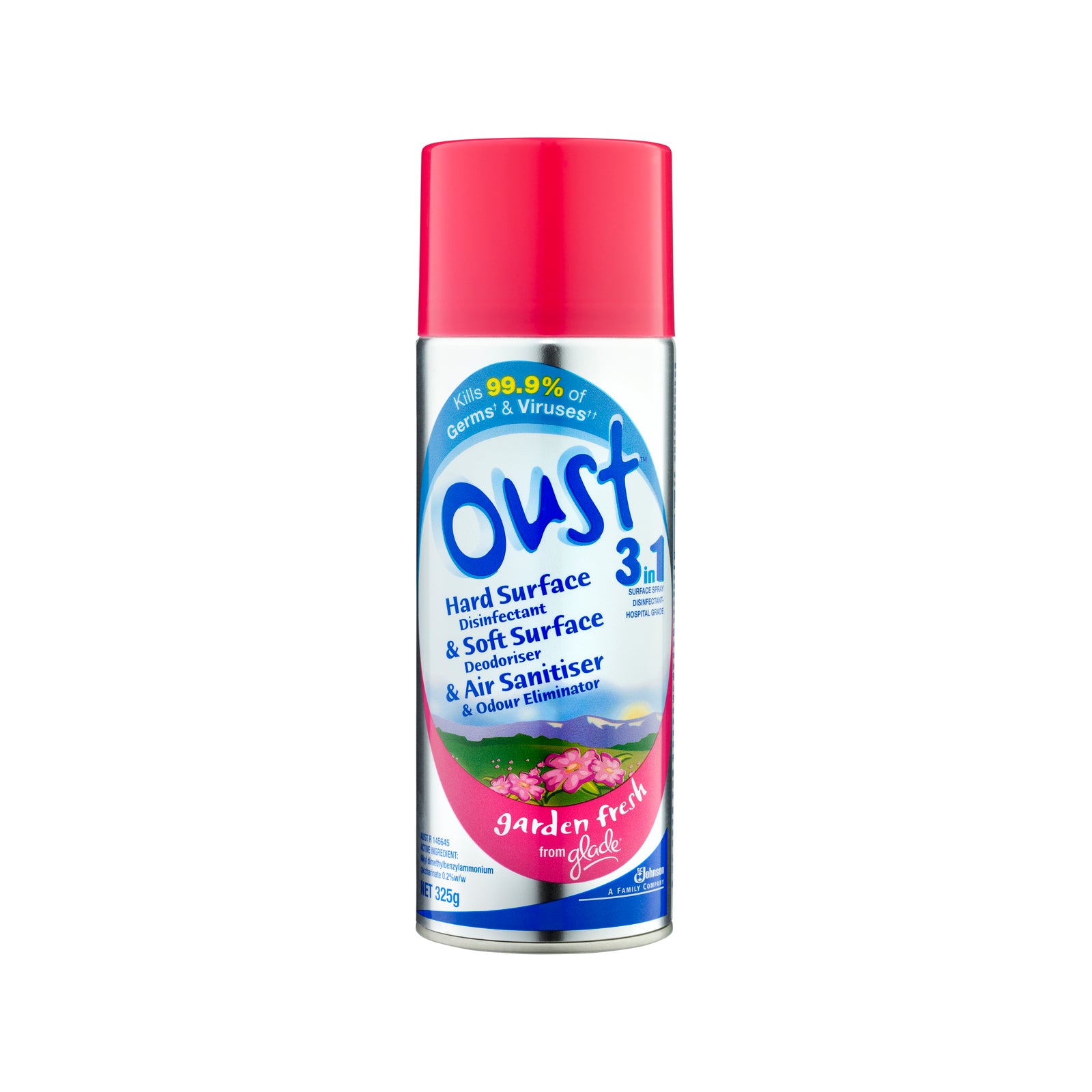 Oust 325g 3in1 Aerosol Air Sanitiser - Garden Fresh