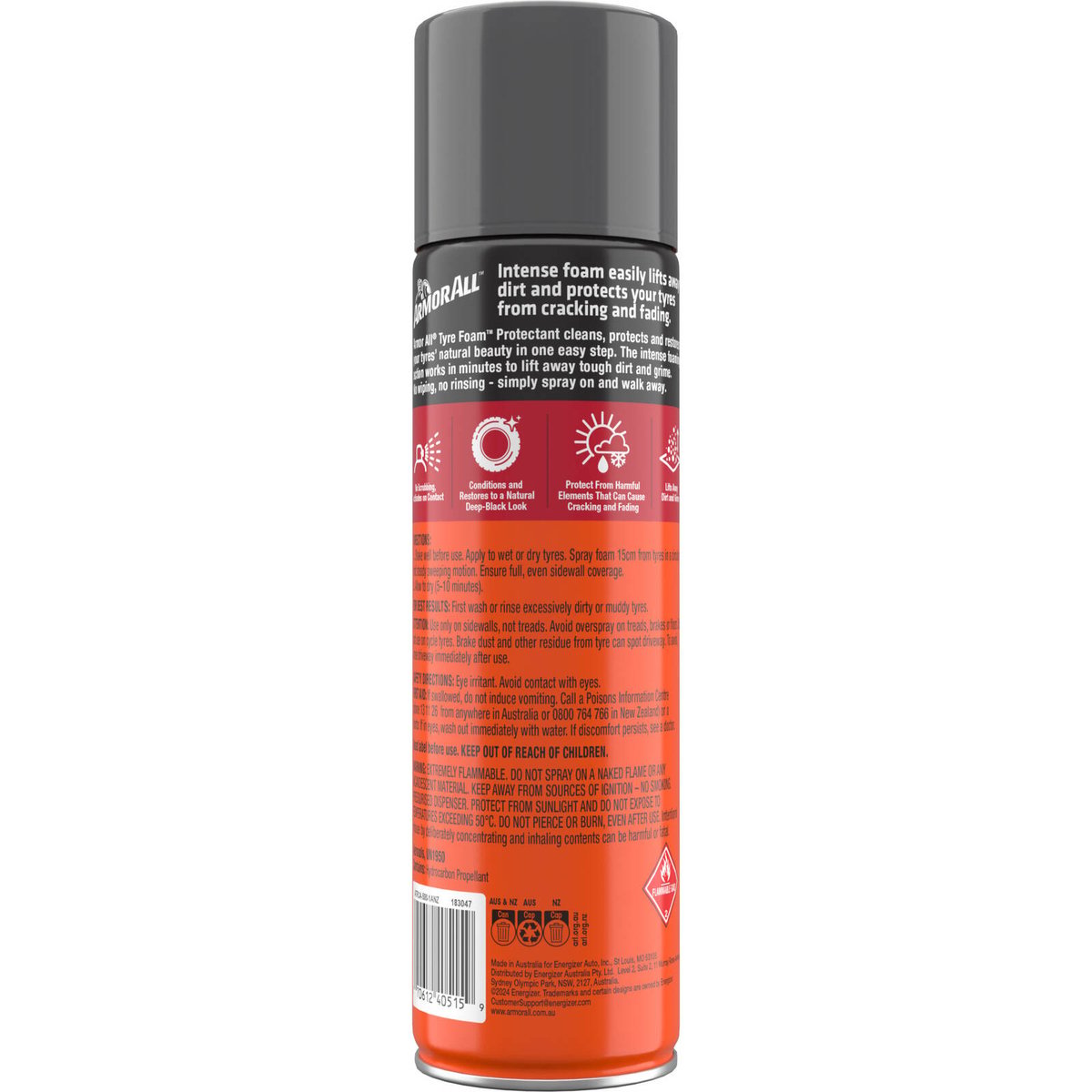 Armor All 500g Tyre Foam Cleaner and Shine