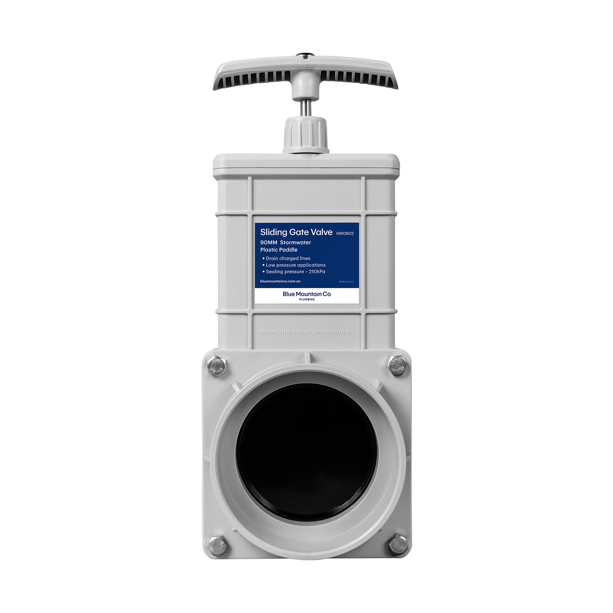 Rain Harvesting Sliding Gate Valve - 90mm - uPVC - Easy Drainage - SuperSaverAU - view 2
