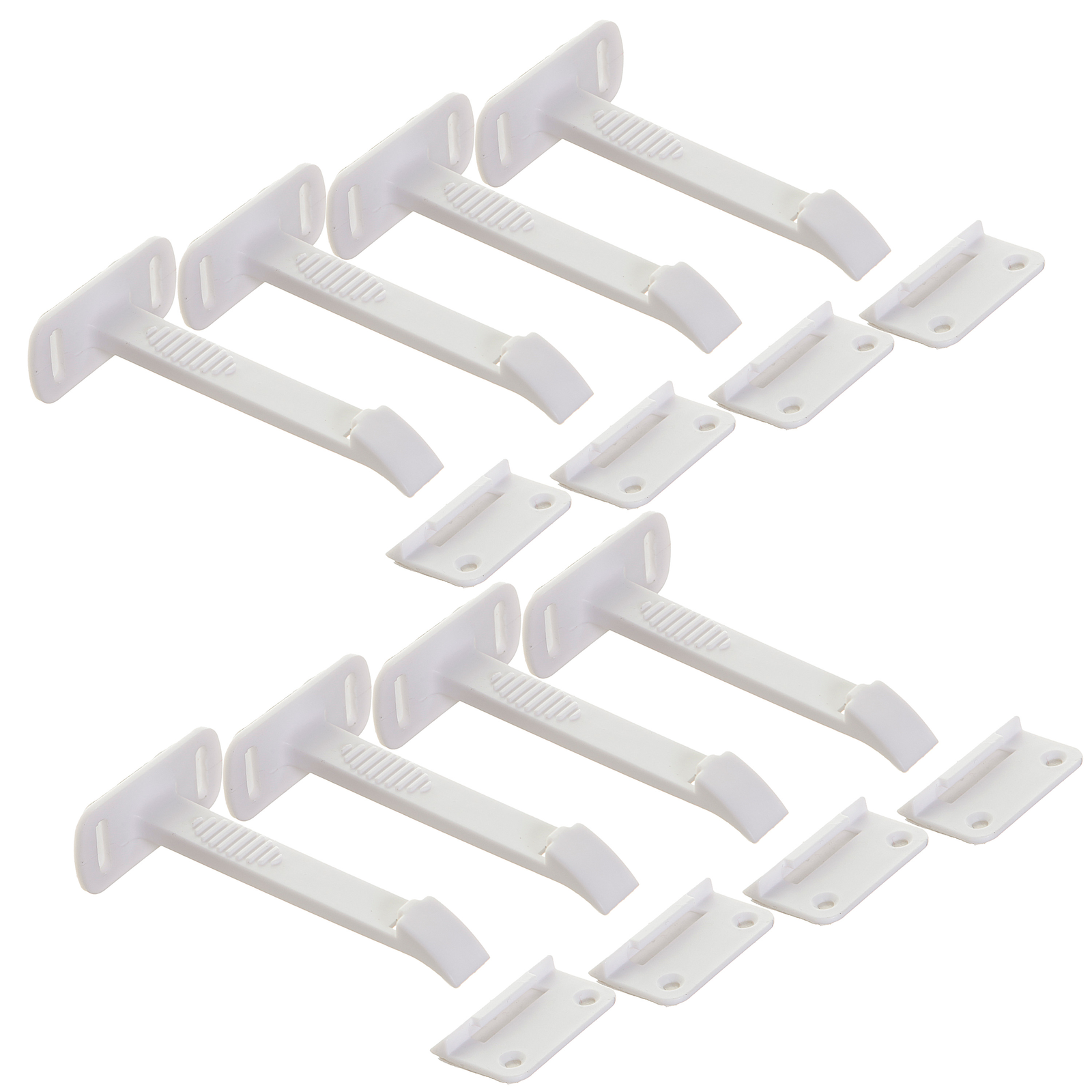 Dreambaby Child Safety Adhesive Long Plastic Catches 8 Pack Self Adhesive