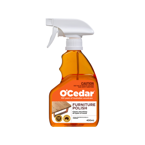 O'Cedar 400ml Furniture Polish Trigger Spray, Silicone-Free, Indoor & Outdoor