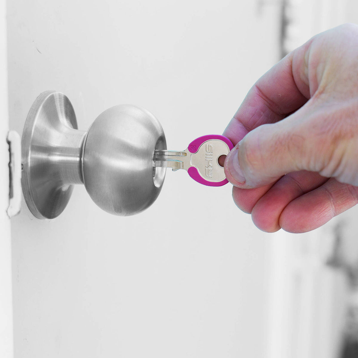 EHI LW4 Purple Specialty Silky Key Blank Nickel Plated Brass