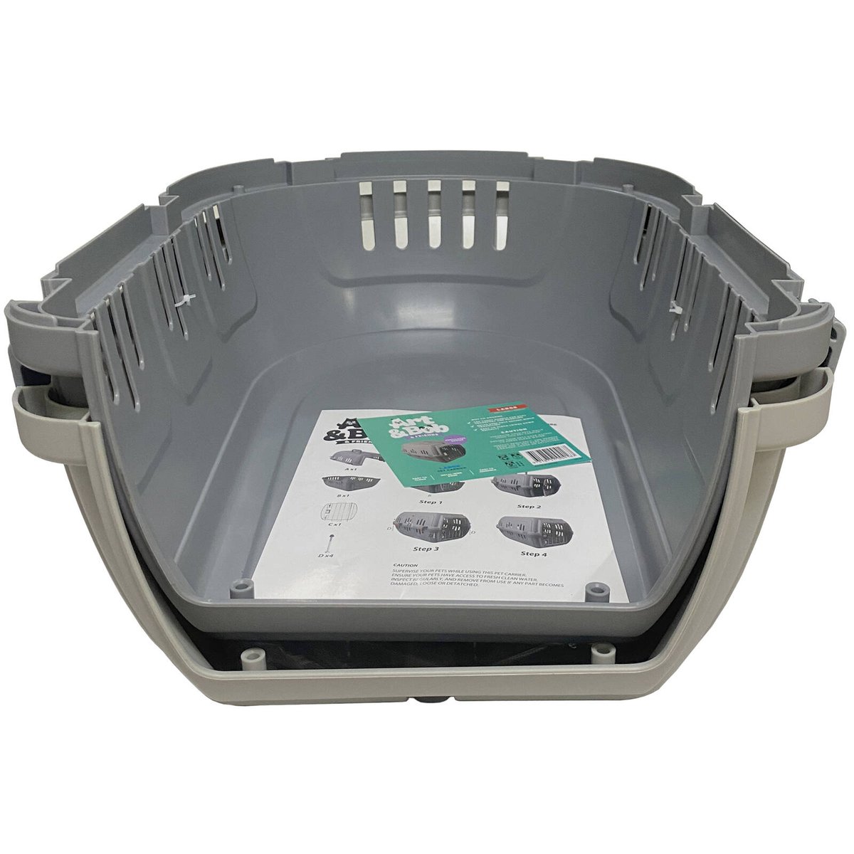 Art Bob Large Pet Carrier 61x41x37cm - Secure & Easy to Clean - SuperSaverAU - view 3