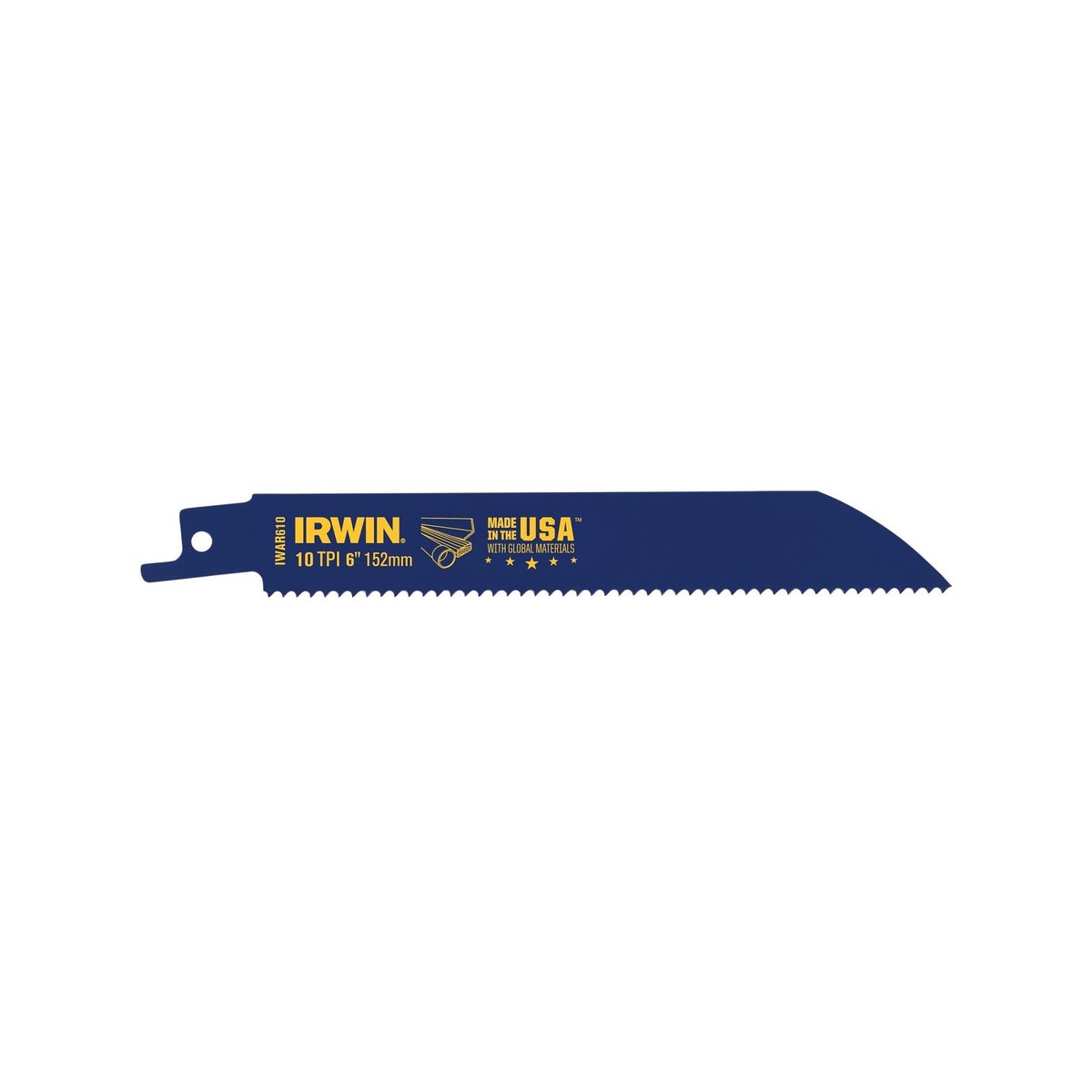 Irwin 6in 10TPI Bi-Metal General Purpose Reciprocating Saw Blade - 5 Pack