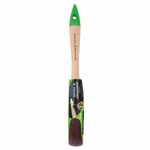Monarch 25mm Round Detail Brush - Synthetic - Timber Handle - Smooth Finish - SuperSaverAU - view 1