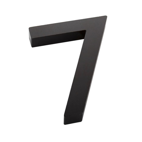 Sandleford 100mm Black Edge House Number 7 - Anodised Aluminium, Weather Resistant