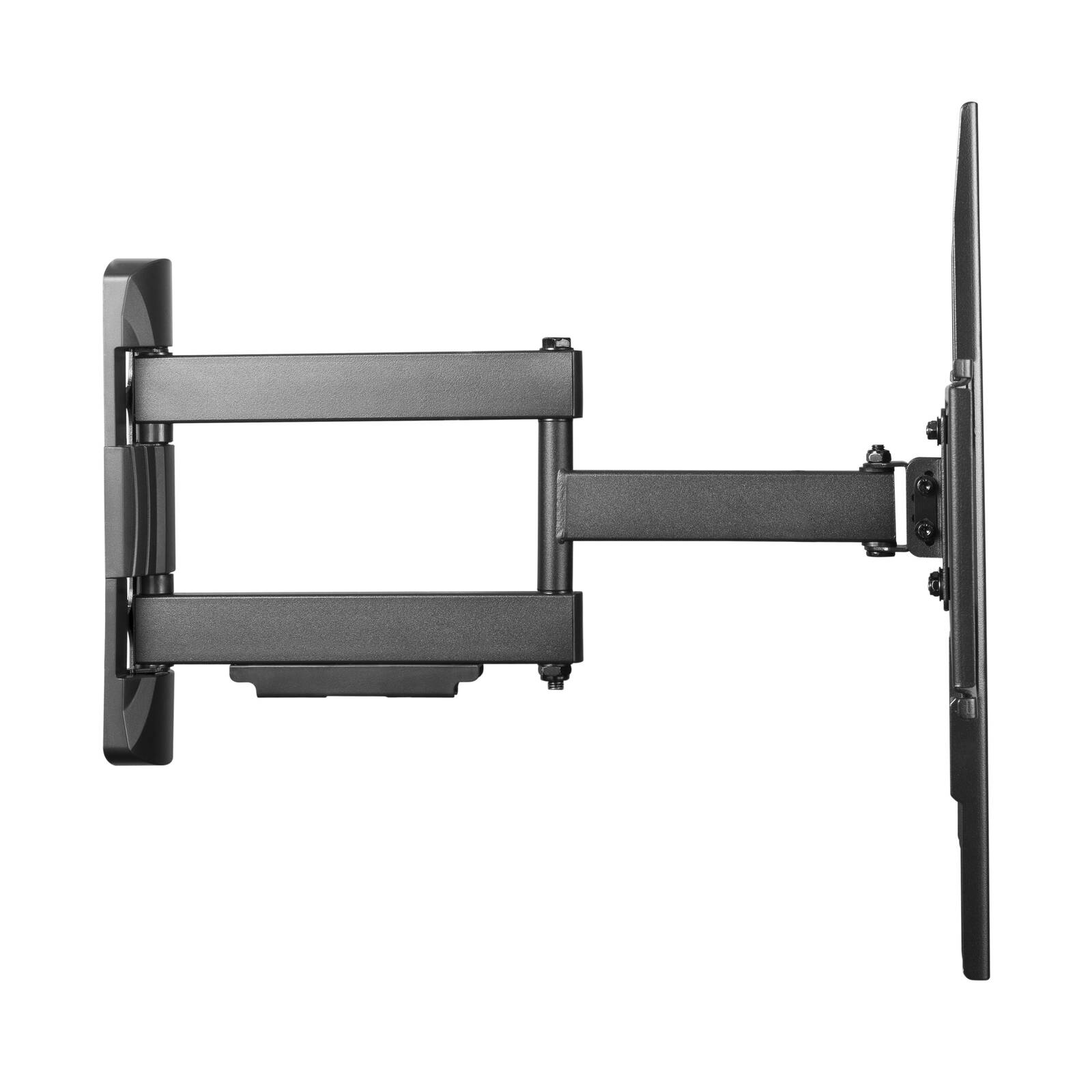 Practa Full Motion TV Wall Mount PRWMFMM 32-55 inch Black Steel, Swivel Tilt, Hardware Included