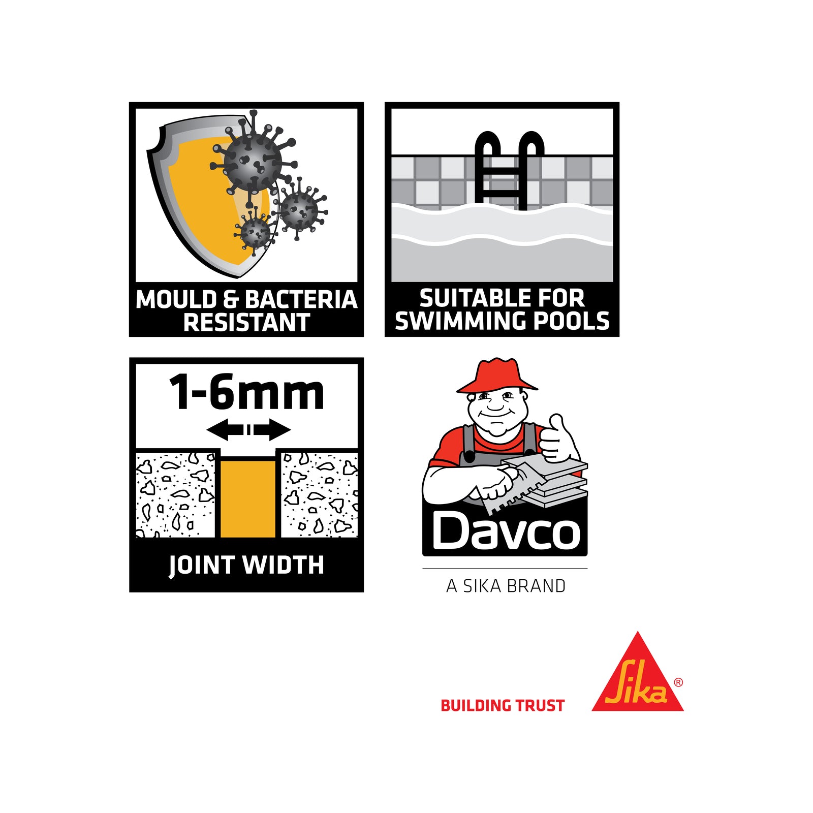 Davco 1.5kg Mocha #64 Sanitized Colourgrout - Cement Based, Mould Resistant, Wall & Floor