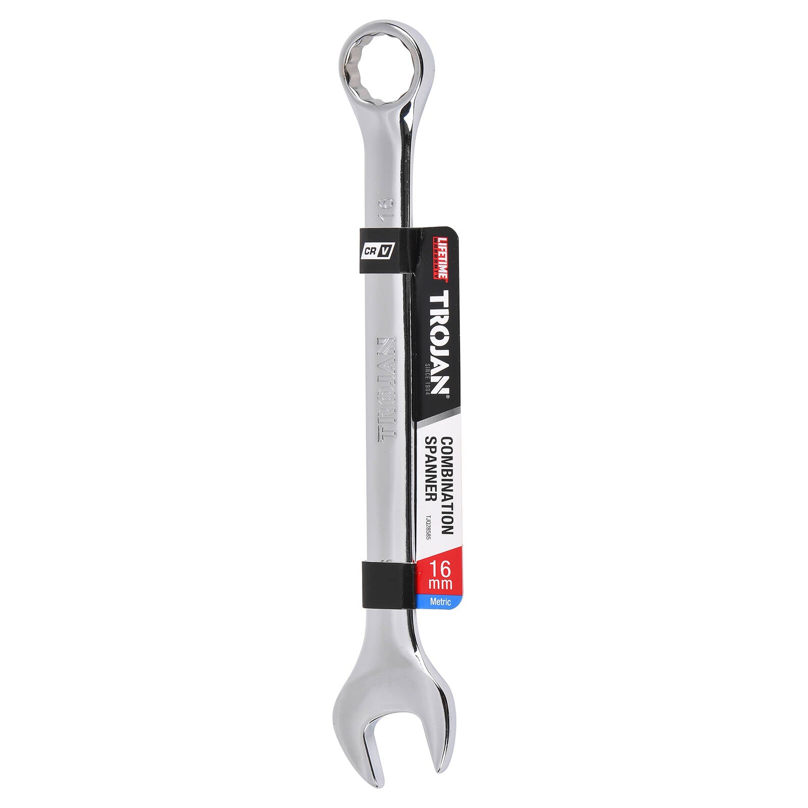 Trojan 16mm Combination Spanner Chrome Vanadium 12 Point Ring & Open End