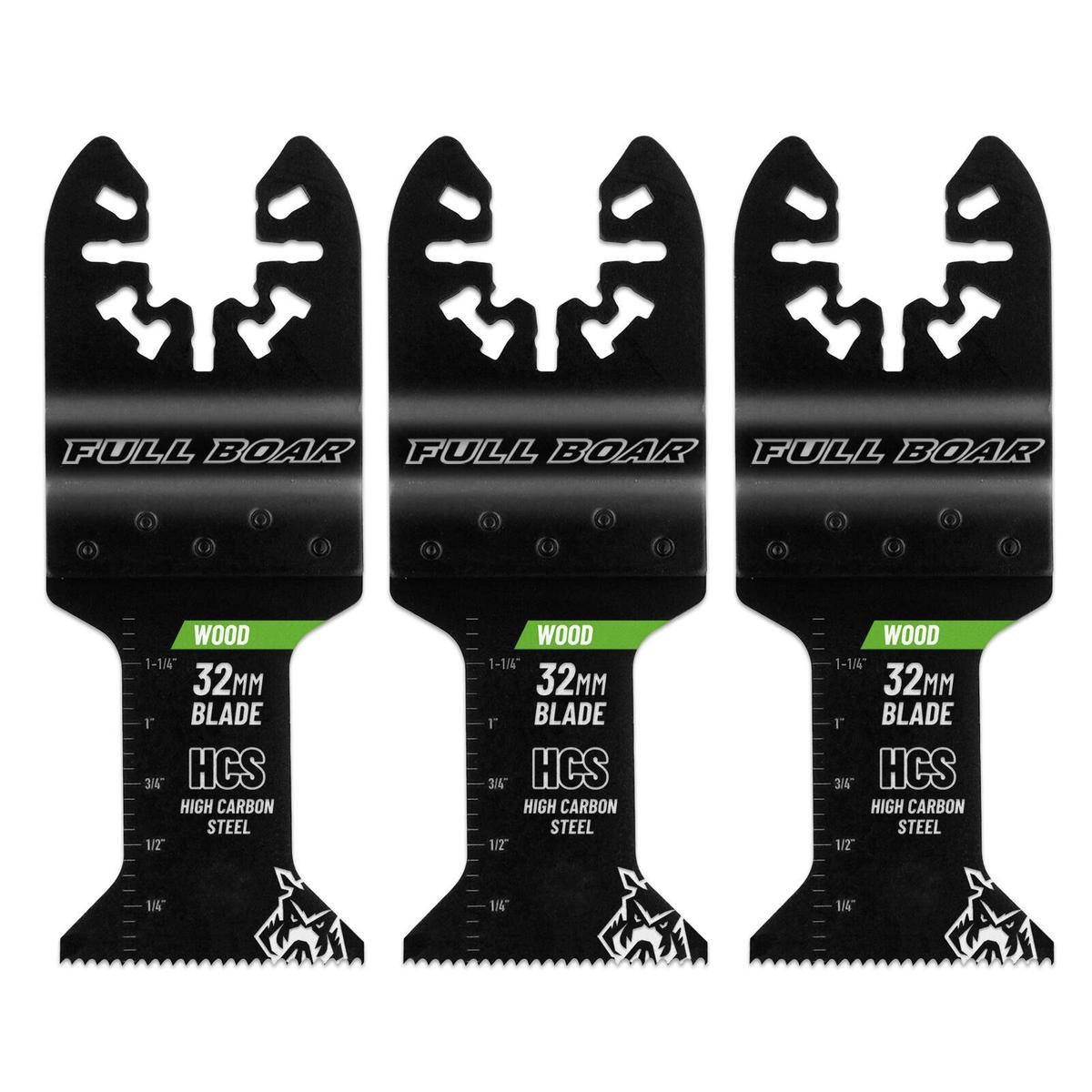 Full Boar 32mm Wood Flush Cut Multi-Tool Blade, 3 Pack