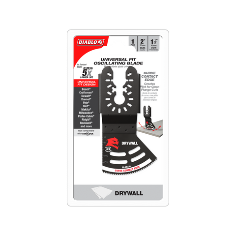 Diablo 51mm Universal Bi-Metal Multi-Tool Blade - Drywall