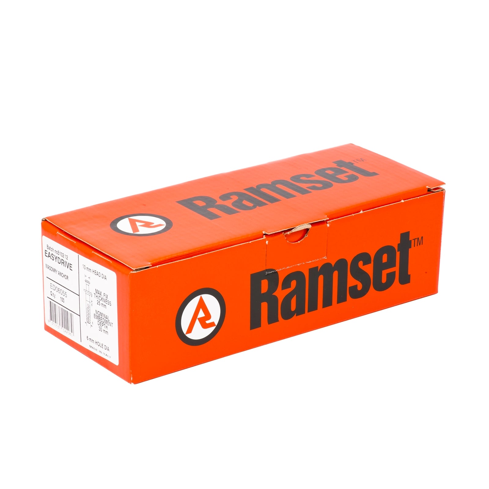 Ramset 6 x 55mm EasyDrive Nylon Anchor - 100 Pack
