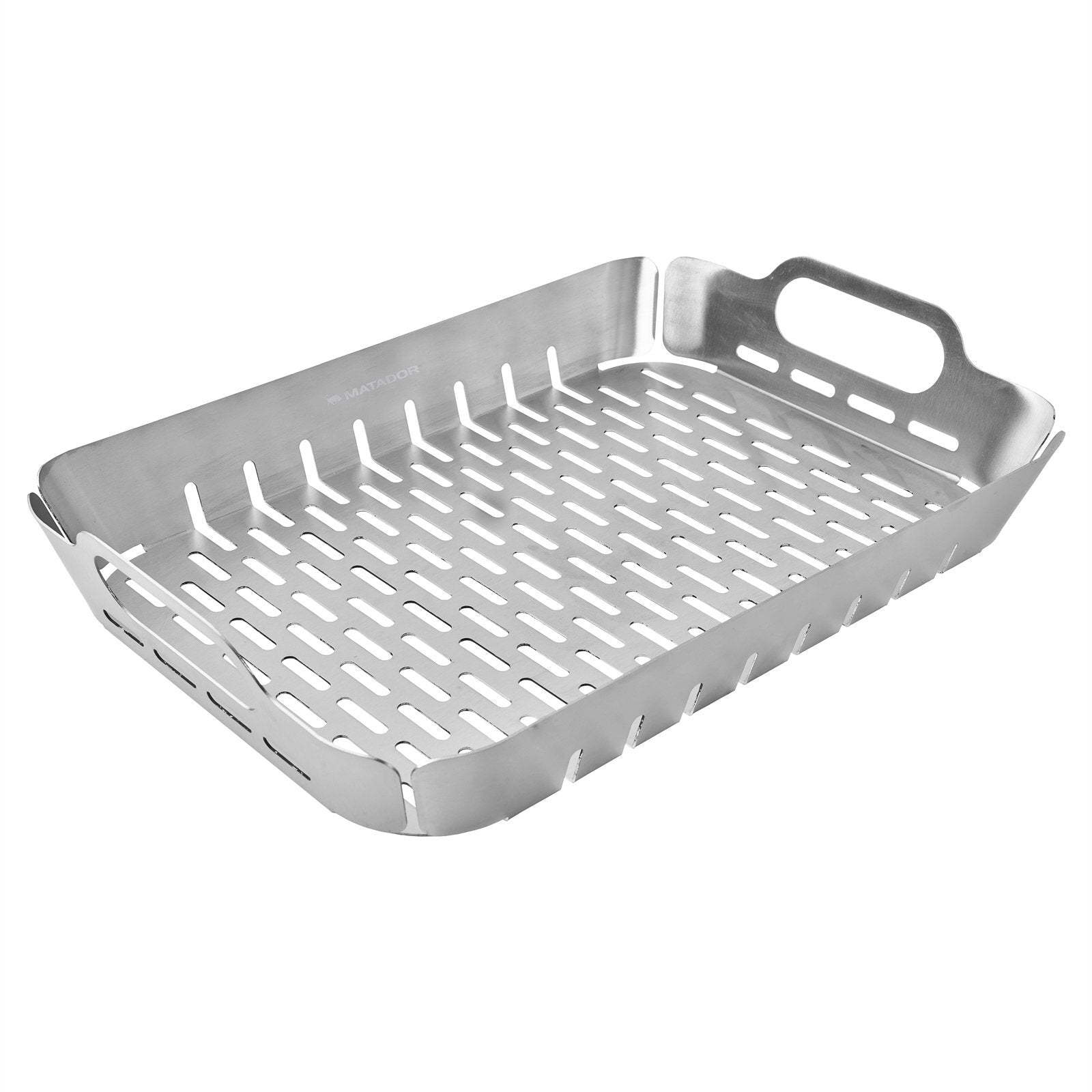 Matador Large BBQ Grill Basket - Stainless Steel Open Mesh for Outdoor Cooking