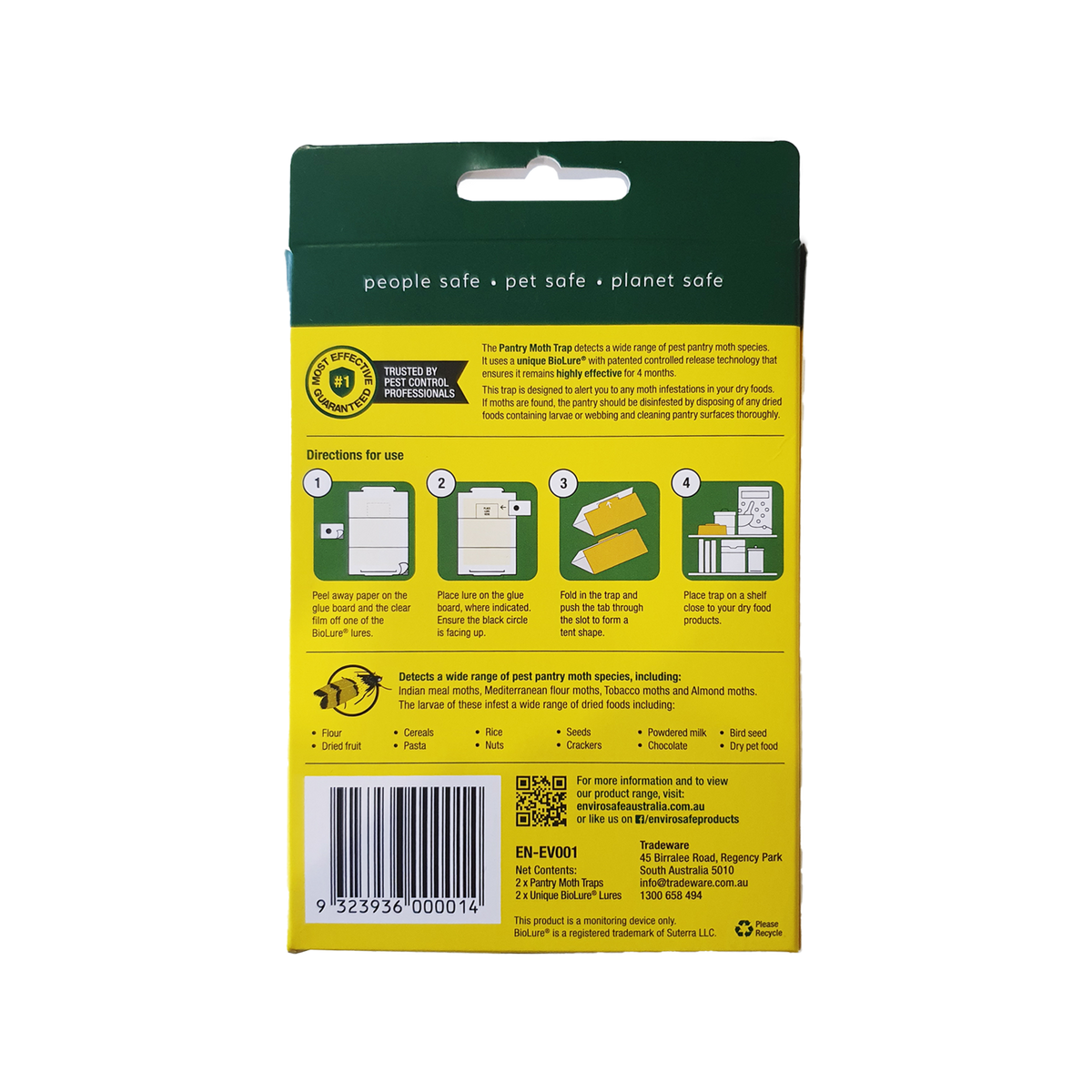 EnviroSafe Professional Pantry Moth Trap - 2 Pack