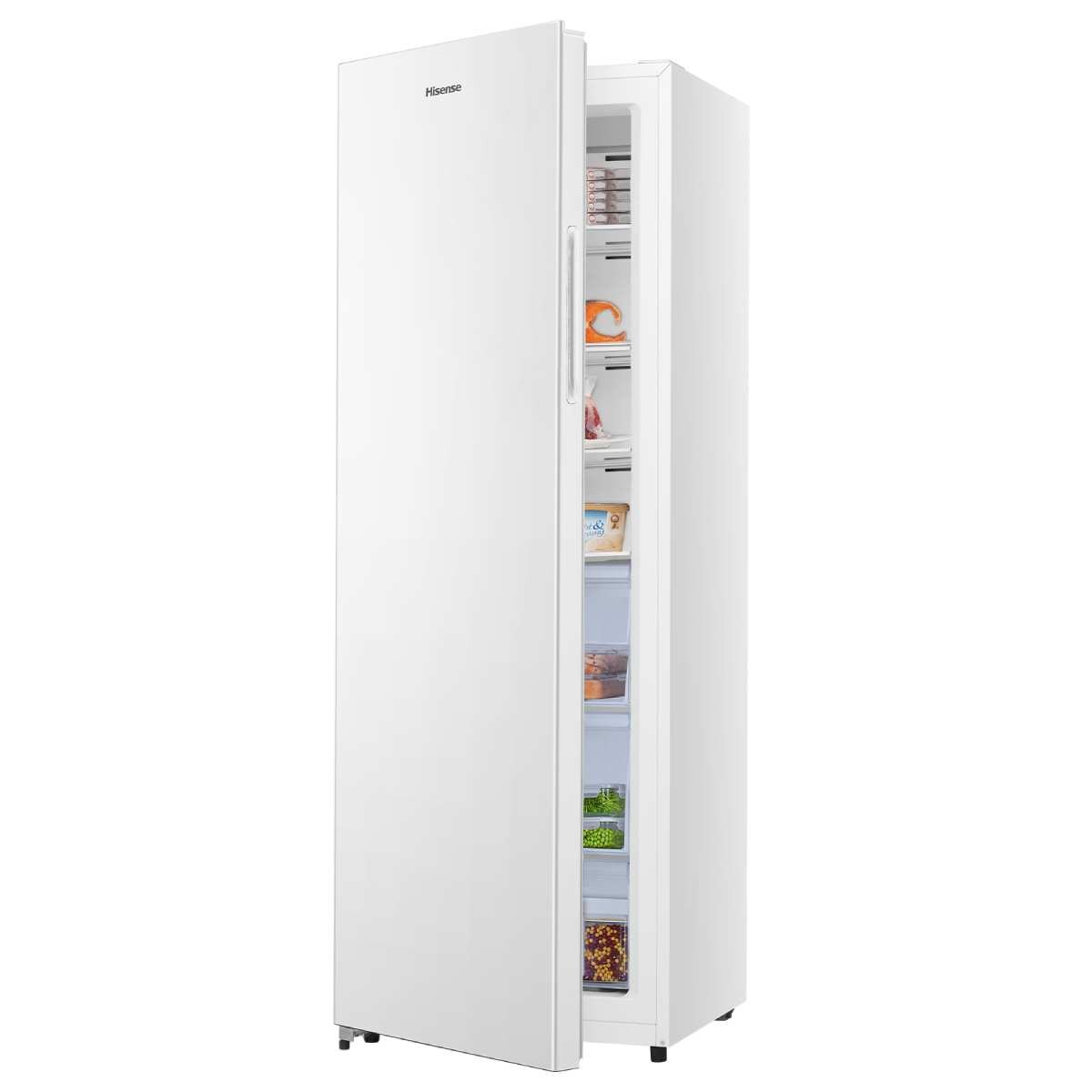 Hisense 240L Upright Hybrid Fridge Freezer - White - Total No Frost, Super Freeze and Super Cool - HRVF240