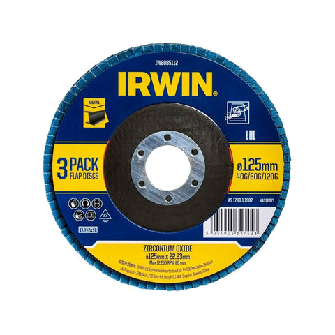 IRWIN 3 Piece Flap Wheel Set - Abrasive Wheels for Metal & Surface Prep