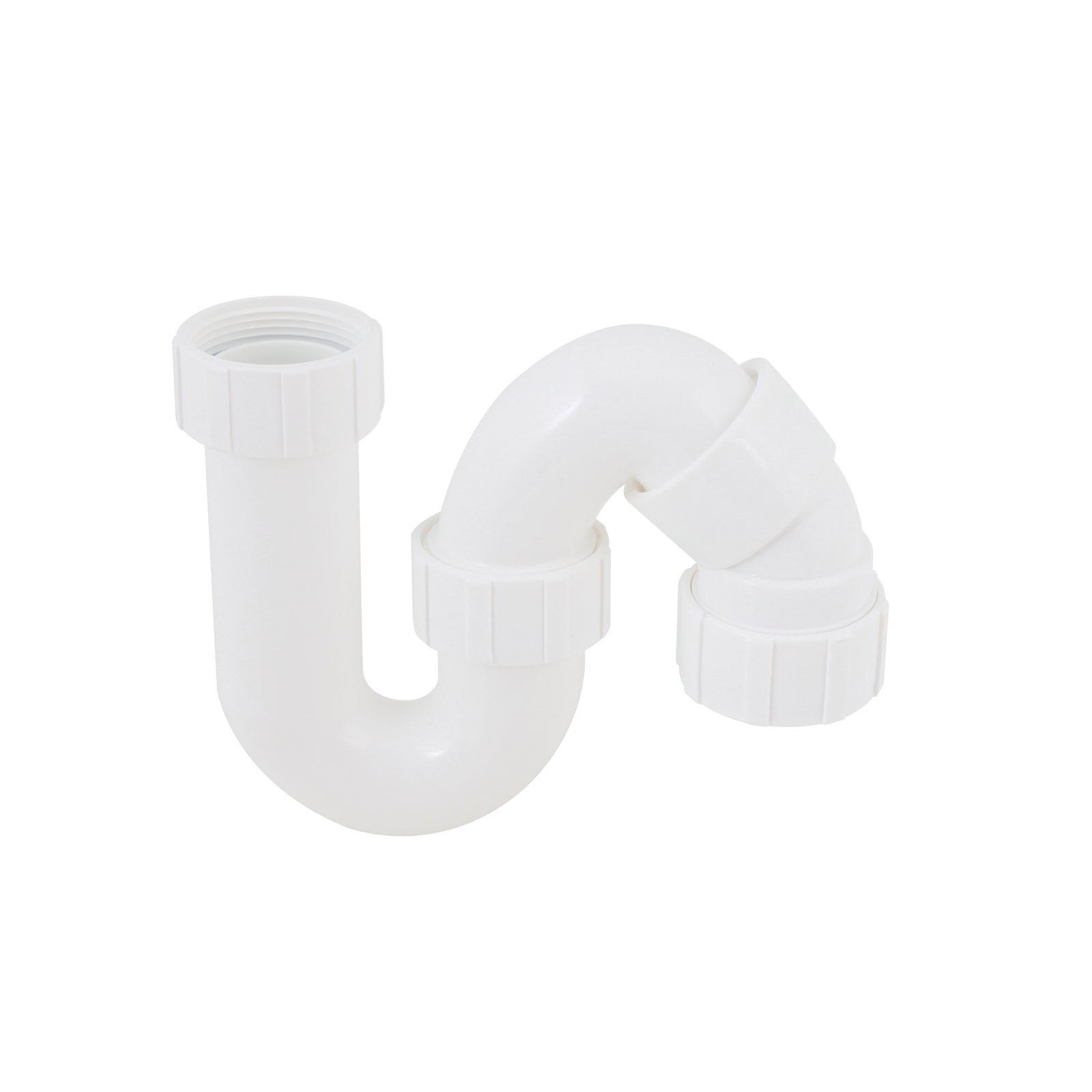 Haigh 40mm PVC Space Saver Trap, Adjustable S & P Style, White Push-Fit