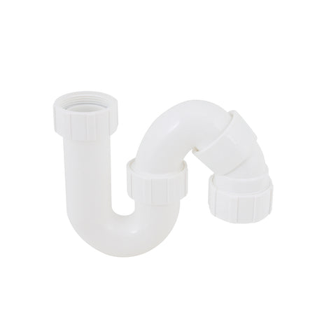 Haigh 40mm PVC Space Saver Trap, Adjustable S & P Style, White Push-Fit