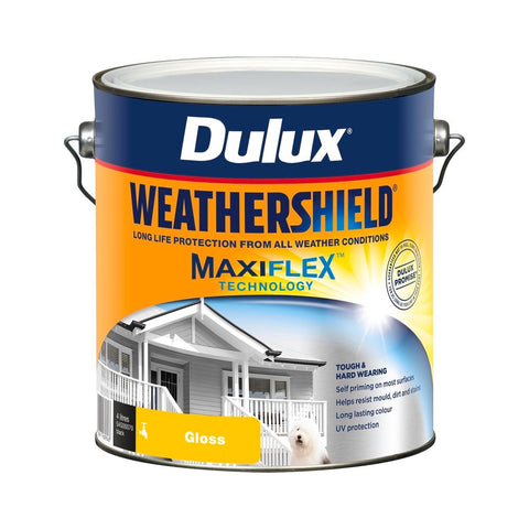 Dulux Weathershield Gloss Exterior Paint 4L 205mm x 198mm x 180mm Black - SuperSaverAU - view 1