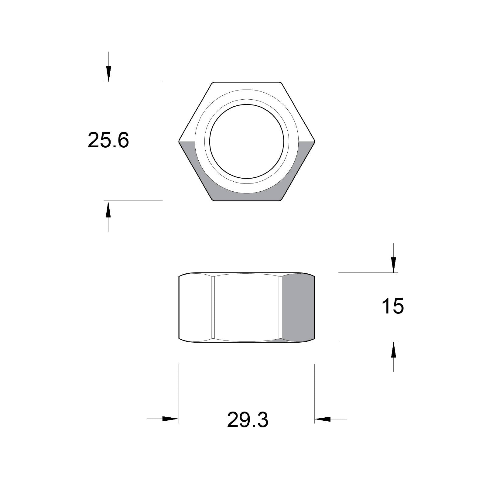 Zenith M16 Hot Dip Galvanised Hex Nut - 4.6 Grade Steel
