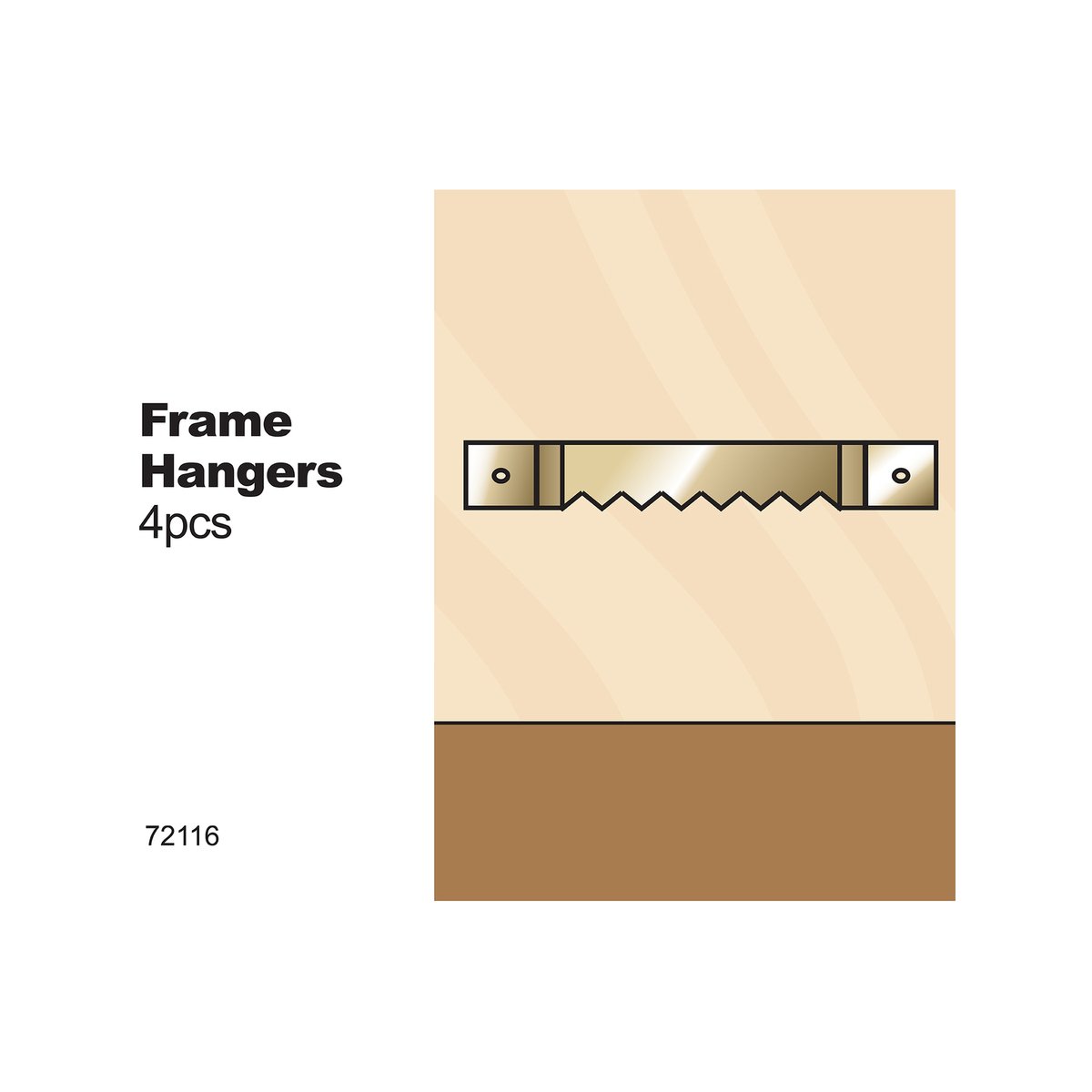 Everhang Brass Plated Steel Picture Hanging Frame Claw - 4 Pack