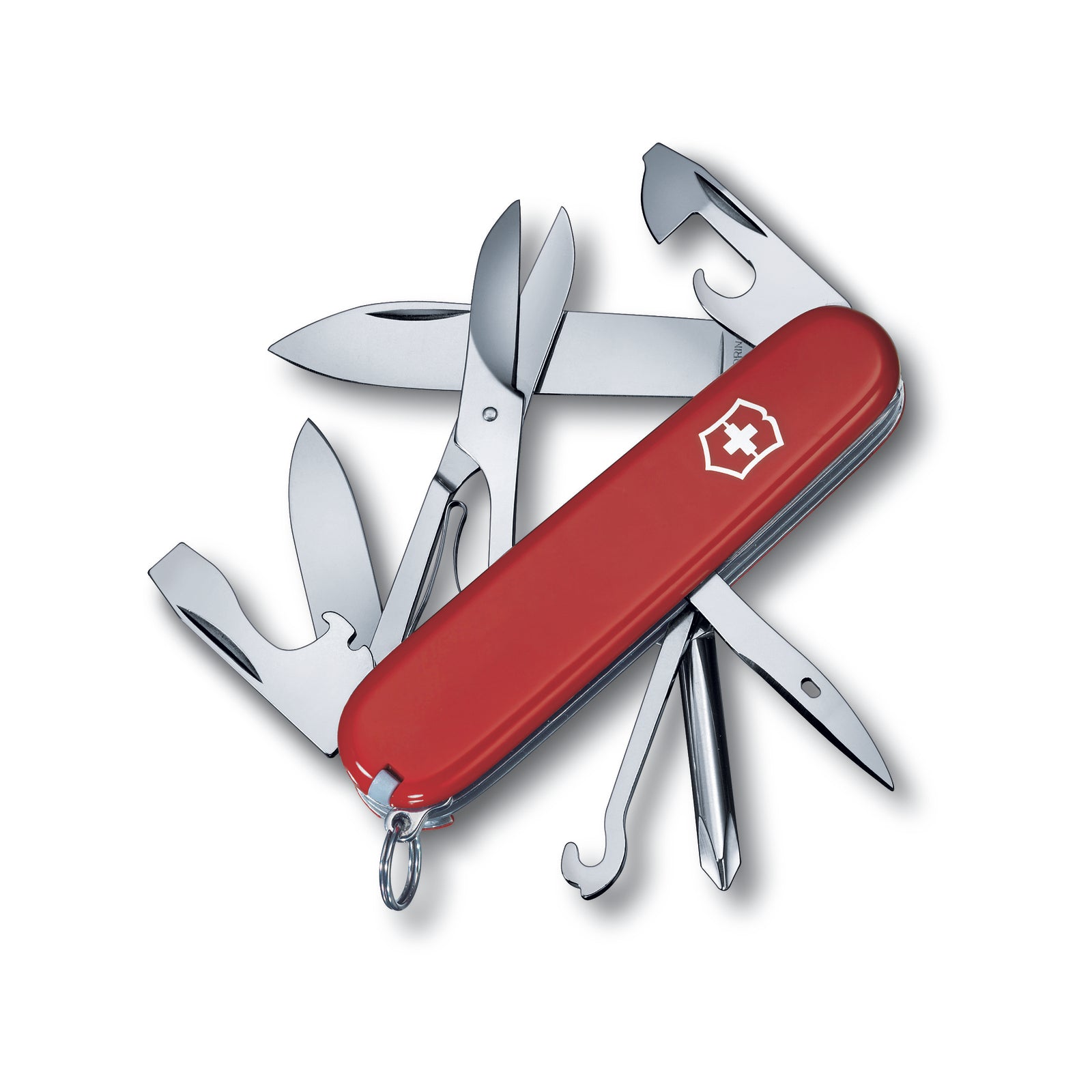 Victorinox Super Tinker Swiss Army Pocket Knife, Red, Stainless Steel, 60mm Blade