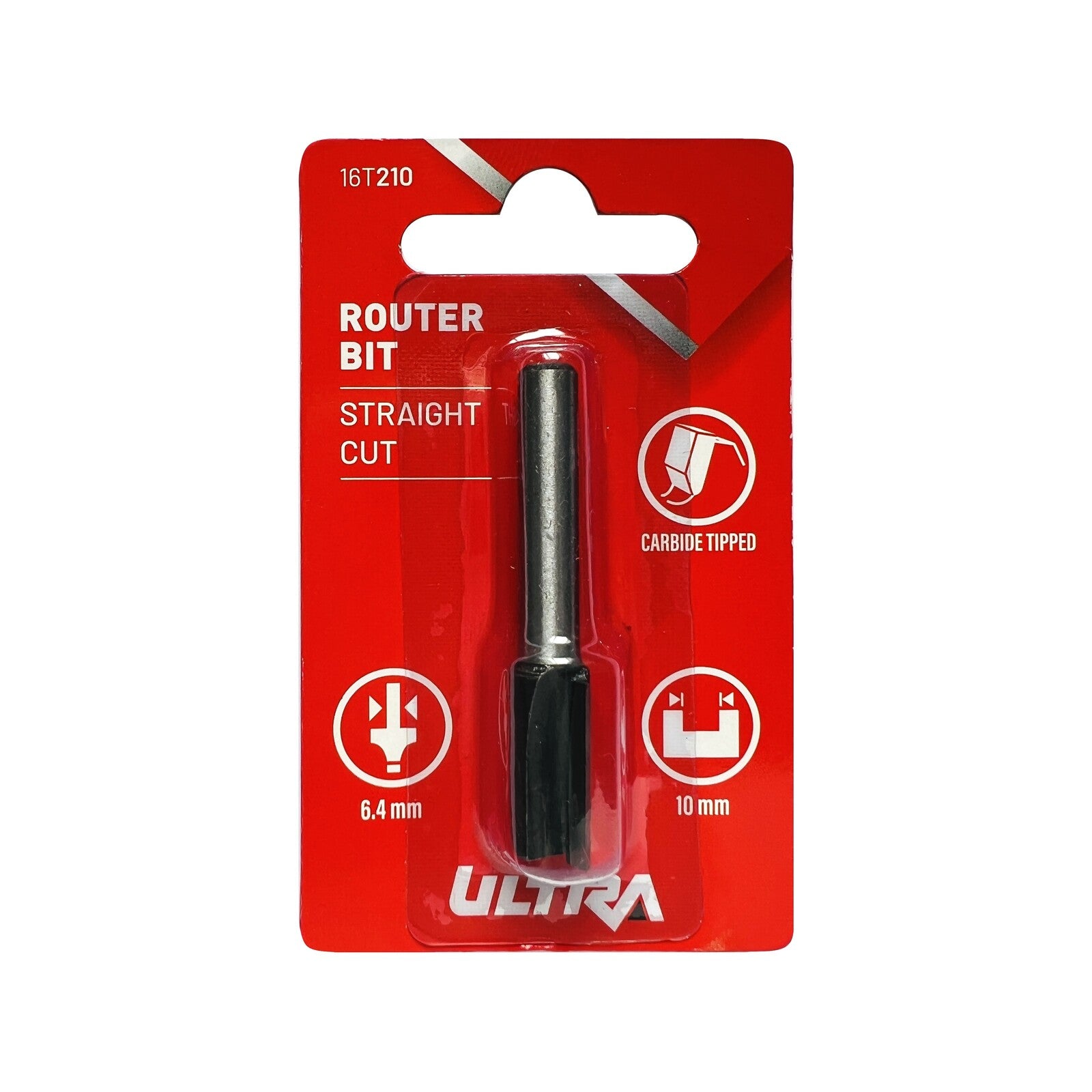 Ultra 6.4 x 10mm Tungsten Carbide Straight Router Bit