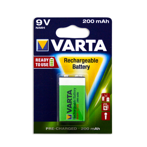 Varta NiMH Rechargeable 9V Battery 200mAh - 1 Pack